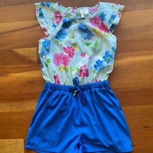 Girls Floral Romper